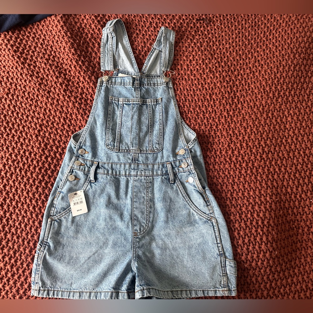 Short jean overalls